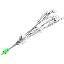 12-flügeliges Schirmrigen-Kit, Edelstahl, Grün, 33g