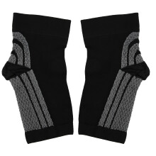 Compression Foot Sleeves for Plantar Fasciitis Heel Brace, Black, 30mmHg