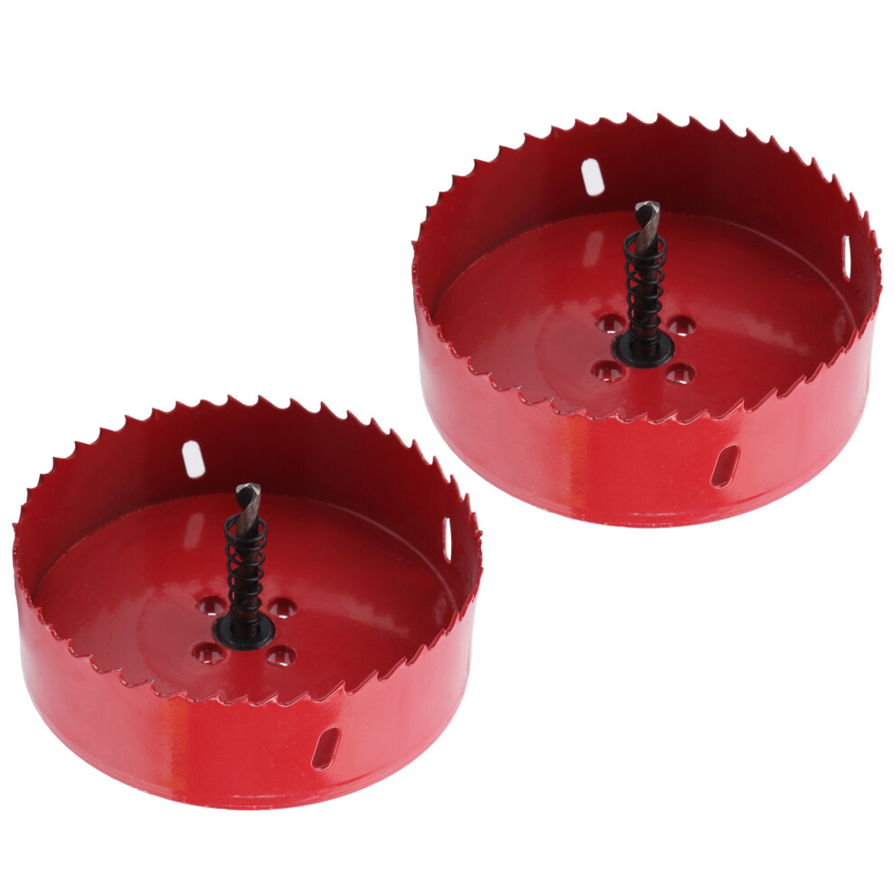 2 Sets Bi-Metal Hole Saw Cutter Kit 80-115Mm For Metal & Wood 8711360496359