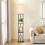 ELECWISH Modern Floor Lamp 3-Tier Open Shelf Storage Light 8
