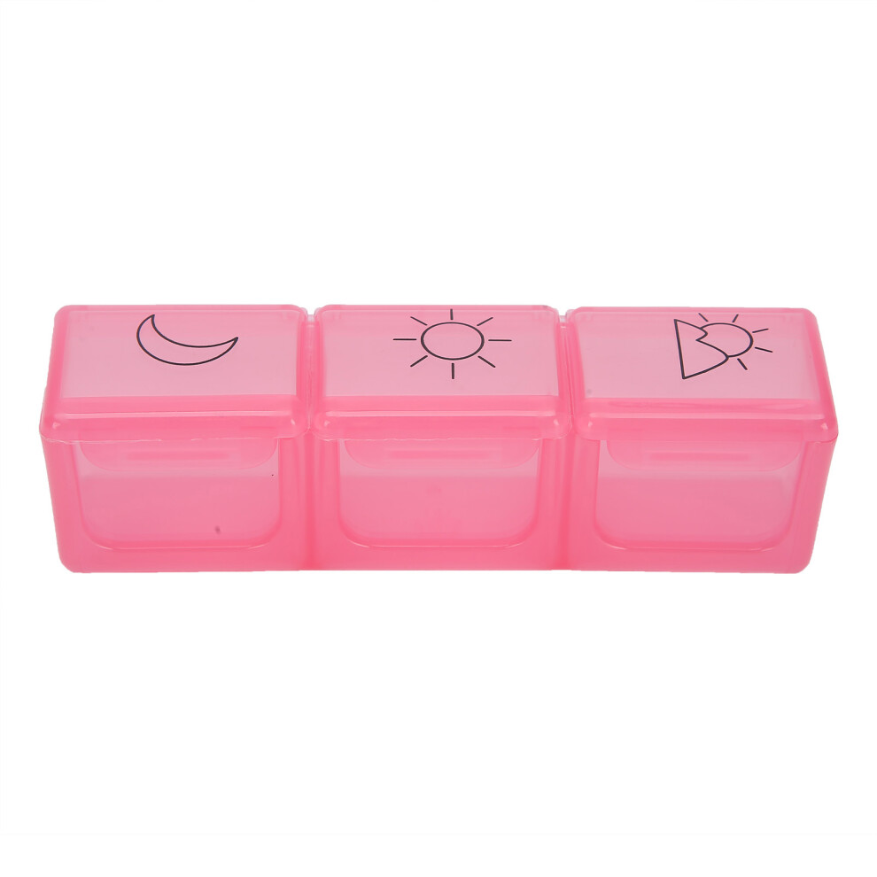 2pcs 21 Slot Weekly Pill Box Portable Medicine Organizer 20x11x4cm