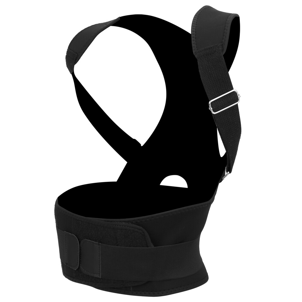 Black Back Posture Corrector Belt M Neoprene Hunchback Sitting Brace