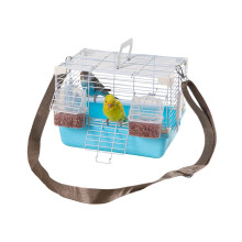 Bird Travel Cage, Lightweight Small Animal Transport Box with Removable Tray, with Removable Tray and Handle for Bird Visits Pet Supplies blue