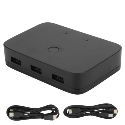 High-Resolution 2-Port KVM HDMI Switch with USB Support & Easy Button Switching 1
