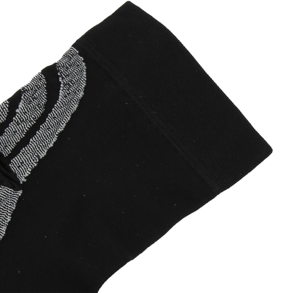 Black Outdoor Sports Compression Foot Sleeves Plantar Fasciitis Socks, 30Mmhg, 1 Pair
