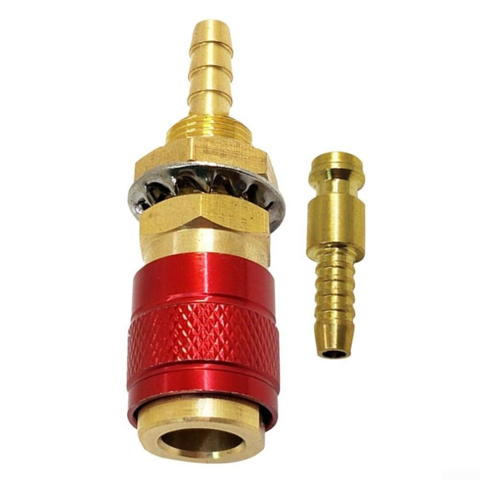 8Mm Gas And Water Quick Connector, Reliable Performance For Various Welding Applications (Red) 9323874927176
