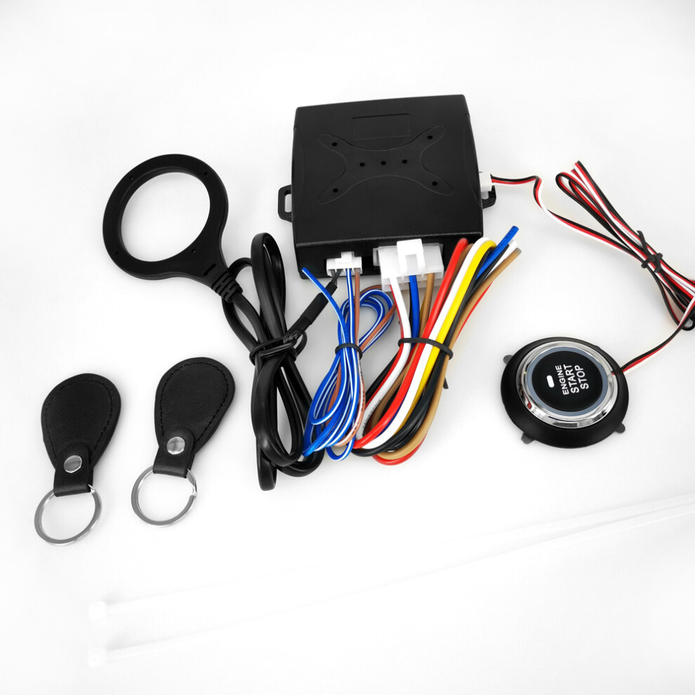 Car One Button Start System With Anti-Theft & Rfid Keyless Entry, Black 7891360504320