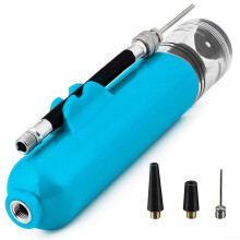 Handheld Mini Air Pump with Flexible Hose Tool for Quickly Inflating Basketballs & More Blue