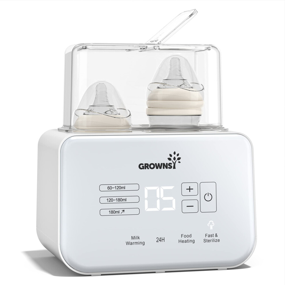Baby Bottle Warmer | Double Bottle Sterilizer With Lcd 8-In-1 Fast Baby Food Heater&Defrost Bpa-Free Warmer Display Accurate Temperature Control For Grownsy