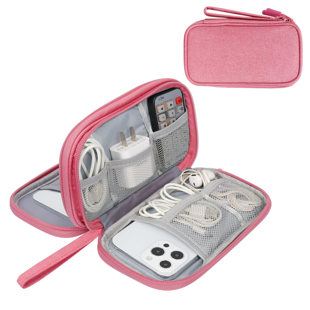Simpolor Cable Organiser Bag, Double-Layer Electronics Accessories Bag Organiser For Cables, Universal Carry Travel Gadget Bag For Cables, Power Bank, 8000002462310