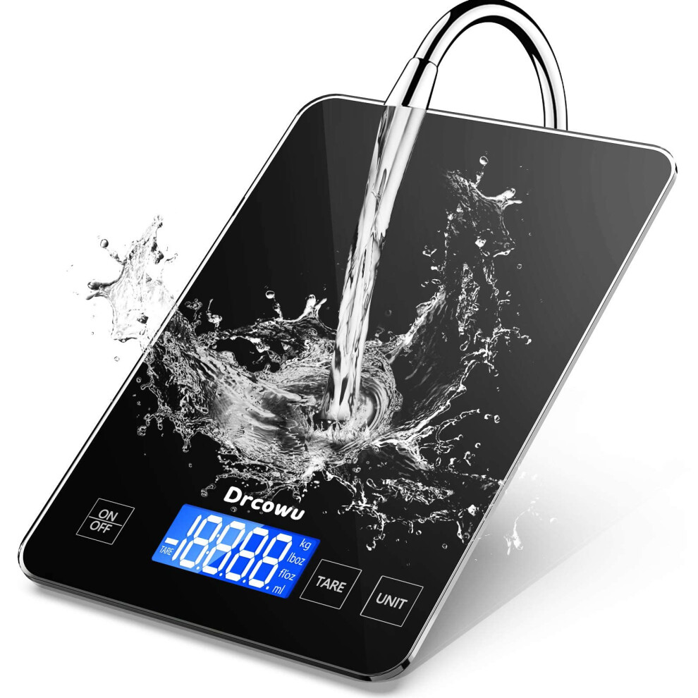 Drcowu Large Kitchen Food Scales, Digital Weighing Scale For Baking And Cooking, 15Kg/33Lb Electronic Kitchen Scales With 1G/0.1Oz Accuracy, Grams And 8000002078863