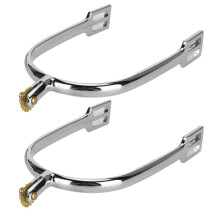 Horse Spurs Zinc Alloy with Rotatable Copper Rowel English Riding Equipment
