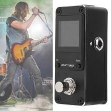 Electric Guitar Tuner Pedal Aluminum Alloy AT‑07 430‑450Hz True Bypass