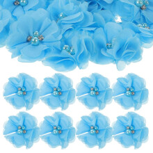 30 Stück Chiffon PP Handnähte Blau