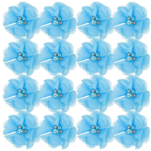 30 Stück Chiffon PP Handnähte Blau 1
