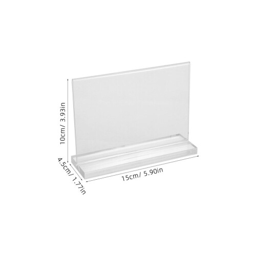 3 Stück transparente Kreidetafelhalter mit aufrechtem Ständer, doppelseitig 2
