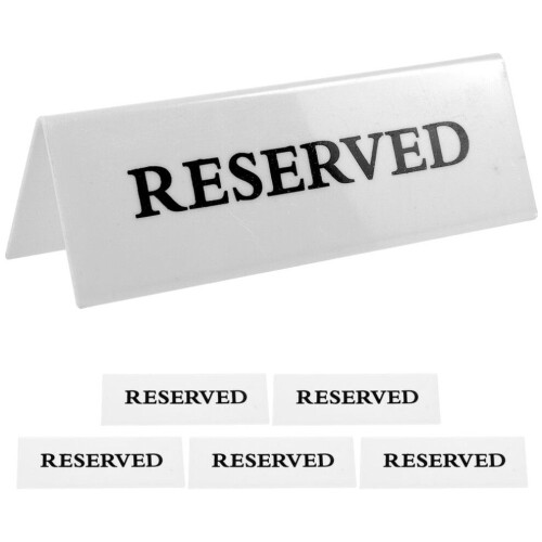 6 reserverade akrylskyltar, bordstält för restaurang 2