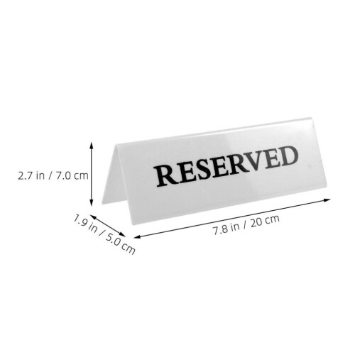 4 st reserverade akrylskyltar för platsreservation vid bröllop 1