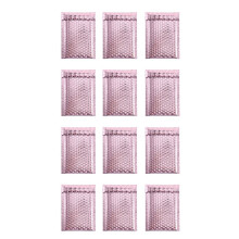 Itselfer 12 bubbelkuvert linjerade kuvert rosa