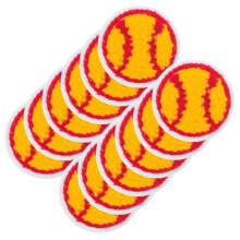 Gestickte Applikationen, gestickte Abzeichen, gelb, 12er-Set
