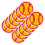 Gestickte Applikationen, gestickte Abzeichen, gelb, 12er-Set 1