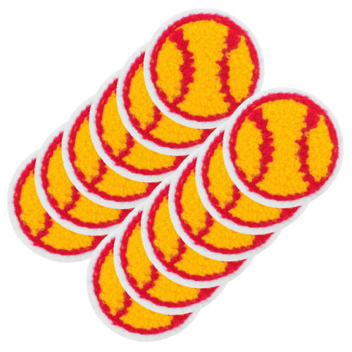 Gestickte Applikationen, gestickte Abzeichen, gelb, 12er-Set