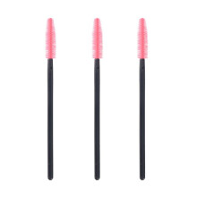 Brosses à cils roses en silicone et fibres synthétiques, lot de 100