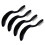 4-piece foldable eyebrow comb set, plastic handle, steel needles, black 3