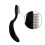 4-piece foldable eyebrow comb set, plastic handle, steel needles, black 5