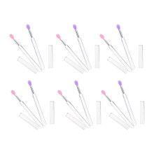 6 siliconen lippenkwastjes met dopjes, oogschaduwstick, lepeltje
