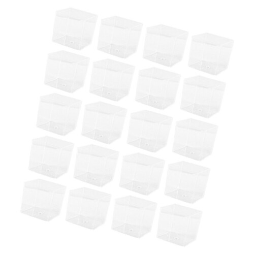 20 small plastic cups for yogurt and mousse for home use