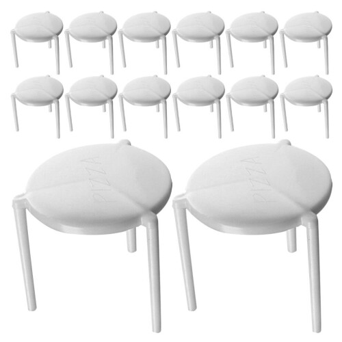 50pcs White Plastic Pizza Tripod Support Stand for Serving 1