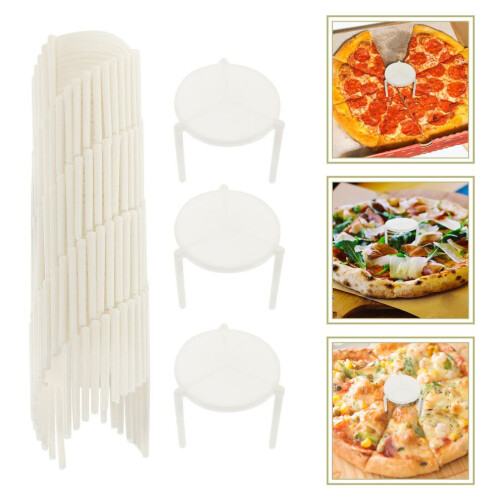 100 pizza anti-collapse containers, triangular stands, pizza plates 1