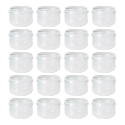 20 dessertkoppar för yoghurt och pudding med lock