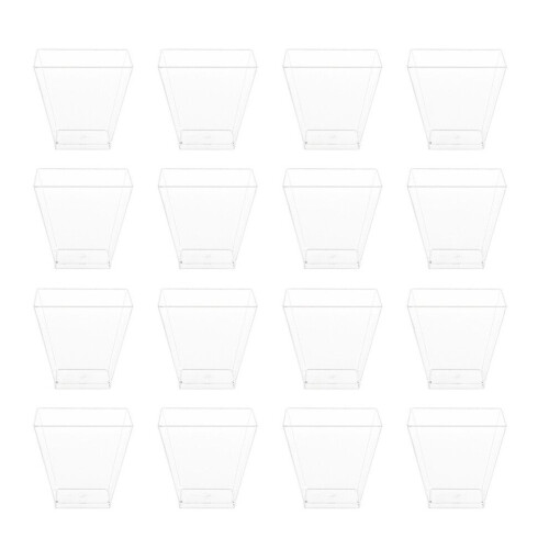 50 transparent trapezoidal dessert/appetizer cups