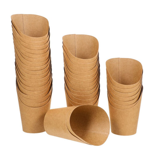 50 wegwerp-snackdoosjes van eiwitschuimpapier.