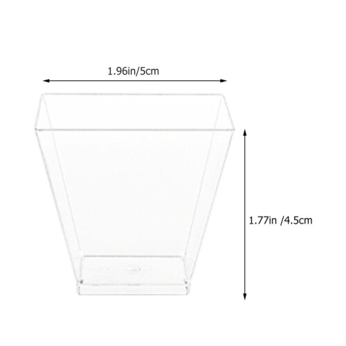 50 transparent trapezoidal dessert/appetizer cups 2