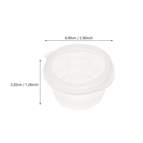 100 voedselcontainers met deksels, salade- en sauscontainers 2