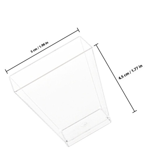50 transparent trapezoidal dessert/appetizer cups 1