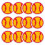 Gestickte Applikationen, gestickte Abzeichen, gelb, 12er-Set 3