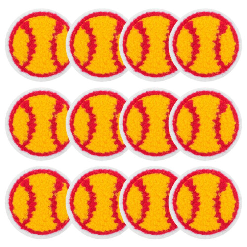 Gestickte Applikationen, gestickte Abzeichen, gelb, 12er-Set 2