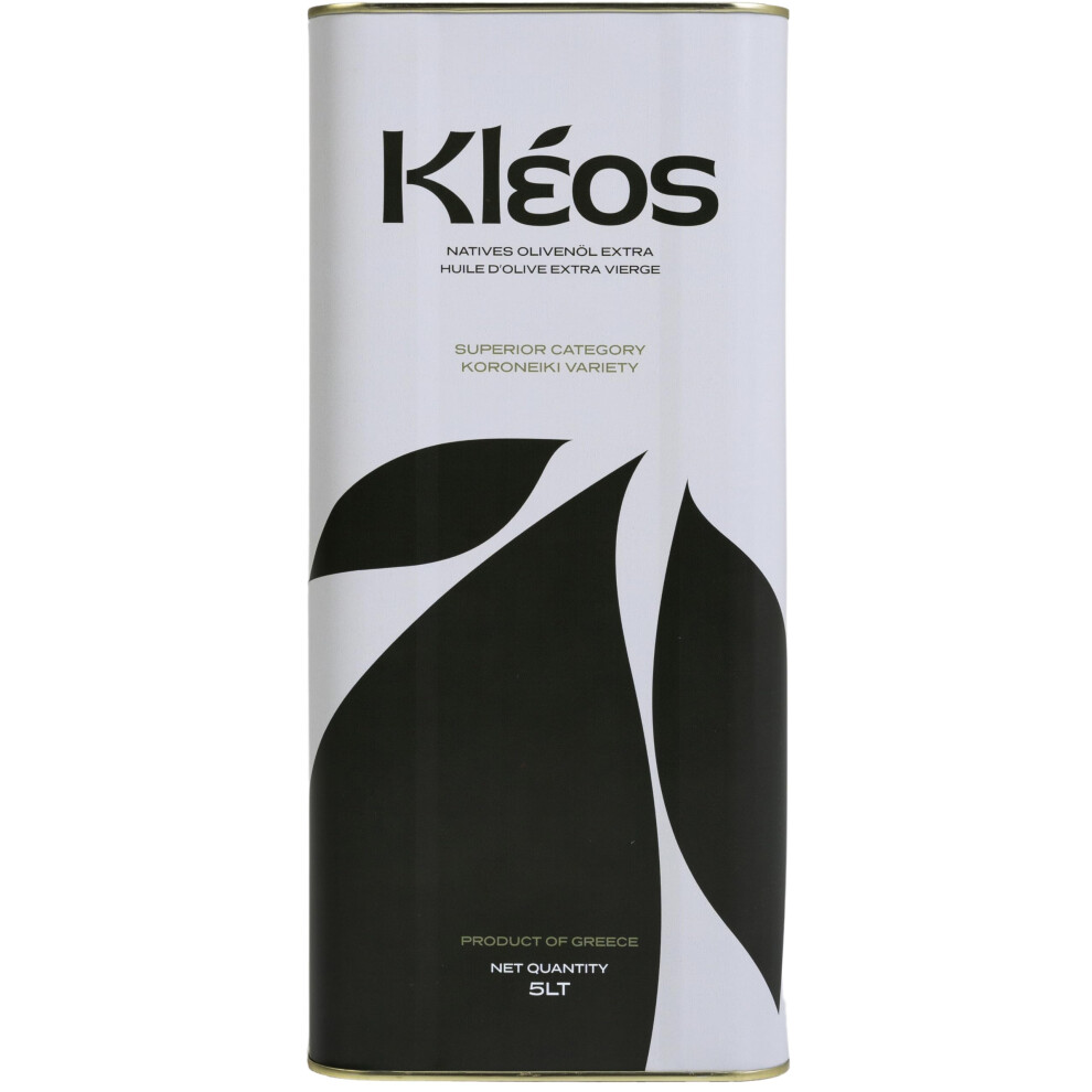 Kleos Extra Virgin Olive Oil 5 Liter - Cold-Pressed Greek Olive Oil from Koroneiki Olives - Premium Quality-image-OPC-PMXW57H-NEW