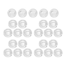 Juego de reemplazo de cadena de 24 piezas con mini topes y cuentas transparentes para
