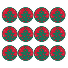 12 isolierte Weihnachtsbaum-Untersetzer, Tischschoner