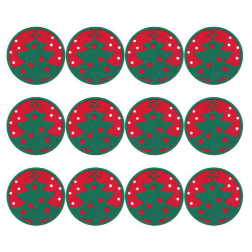 12 isolierte Weihnachtsbaum-Untersetzer, Tischschoner