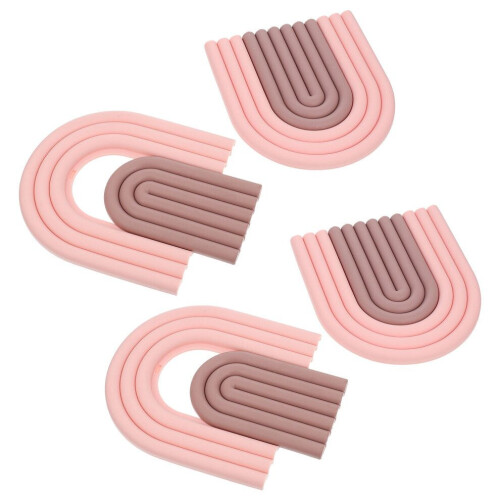 4 Stück Silikon-Hitzeschutzpads, rutschfeste Untersetzer