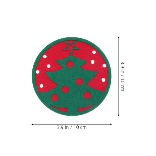 12 isolierte Weihnachtsbaum-Untersetzer, Tischschoner 1