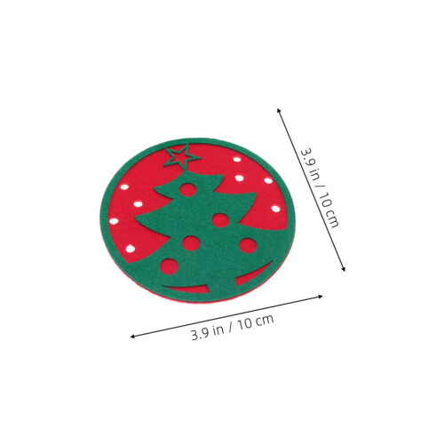 12 isolierte Weihnachtsbaum-Untersetzer, Tischschoner 2