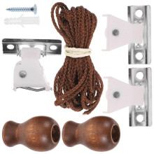 12 manijas de persiana de madera con borla de cordón para persianas de ventana