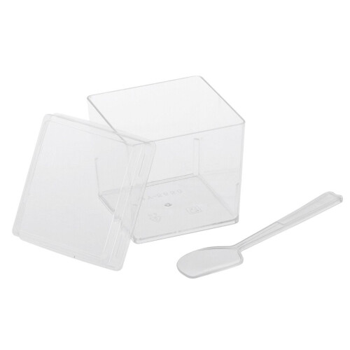 10 Sets 120 ml Mini-Dessertbecher mit Löffel